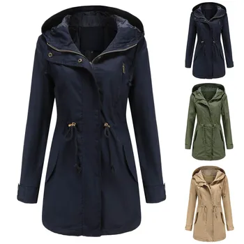 Пуховики Женская Легкая куртка, пальто с капюшоном, верхняя одежда для активного отдыха, Тренч, ветровка, пальто с капюшоном, легкая зимняя одежда