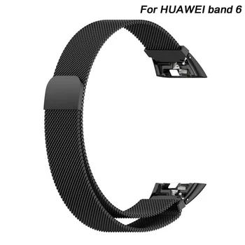 Ремешок с Магнитной Петлей Для Huawei Band 6/6 Pro huawei band6 Smartwatch correa Металлический Браслет Из Нержавеющей Стали Honor Band 7 Ремешок
