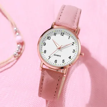 Роскошные женские кварцевые часы с модным поясом из искусственной кожи, розовые, черные, с маленьким циферблатом, женские часы Reloj Mujer