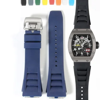 С отверткой 4/5 звезд Высококачественный Водонепроницаемый мягкий резиновый ремешок для часов Richard Mille Силиконовые ремешки RM-11 для мужчин