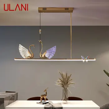Светильники ULANI Nordic Two Swan Chandelier с двумя лебедями, современные креативные светодиодные подвесные светильники для домашнего декора гостиной Столовой