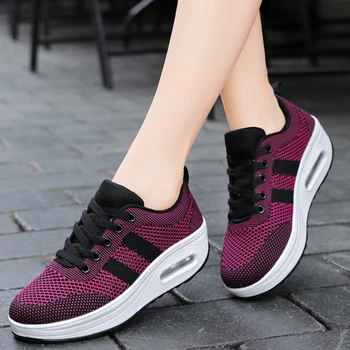 Сетчатая Дышащая спортивная обувь для бега Женские кроссовки с толстой подошвой в корейском стиле Повседневные кроссовки для ходьбы Zapatillas De Deporte