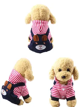 Симпатичная куртка с капюшоном для французского бульдога, зимняя теплая одежда для маленьких собак, одежда для щенка и кошки в форме кроличьих ушек
