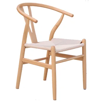 Современный минималистичный Y-образный стул из массива дерева, обеденный стул из массива дерева, Бревенчатый Бытовой коммерческий стул со спинкой