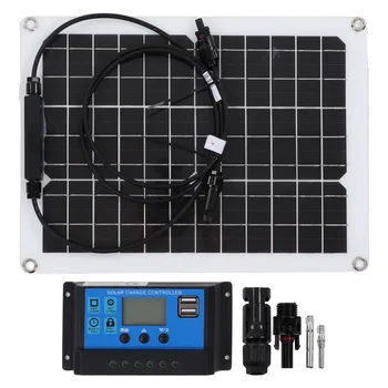 Солнечная панель PV Power с защитой от обратного потока из монокристаллического кремния PET Гибкая солнечная панель для литиевой батареи 12 В