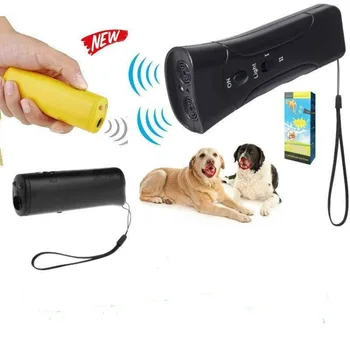 Ультразвуковой Отпугиватель домашних собак, устройство для тренировки лая, мощные Репелленты для дрессировки собак с батареей