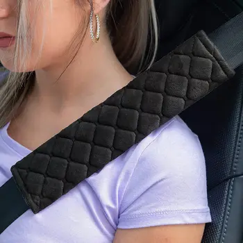 Универсальный чехол для автомобильного ремня безопасности, регулируемый плюшевый чехол для автомобильного ремня безопасности, накладка на плечо для детей и взрослых, Аксессуары для интерьера автомобиля