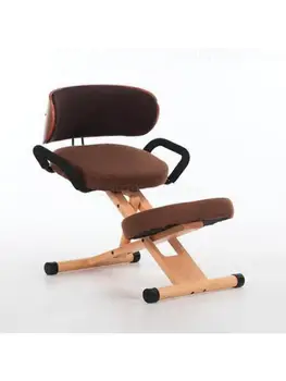 Эргономичный стул для коленопреклонения со спинкой и ручкой, Офисный мебельный стул, регулируемый по высоте, Деревянный Офисный стул для коленопреклонения